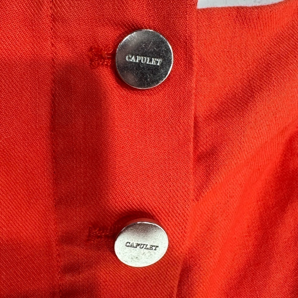 Capulet Stretch Denim Button Down Mini Dress Oran… - image 4